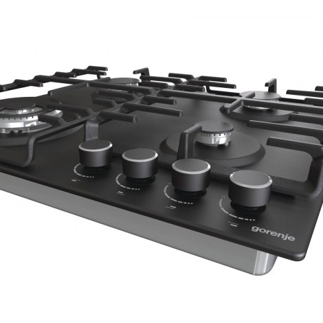 Gorenje | GW642AB | Hob | Gas | Number of burners/cooking zones 4 | Rotary knobs | Black - 7